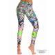 Legging con cintura alta y estampado sublimado exclusivo blues rock multicolor